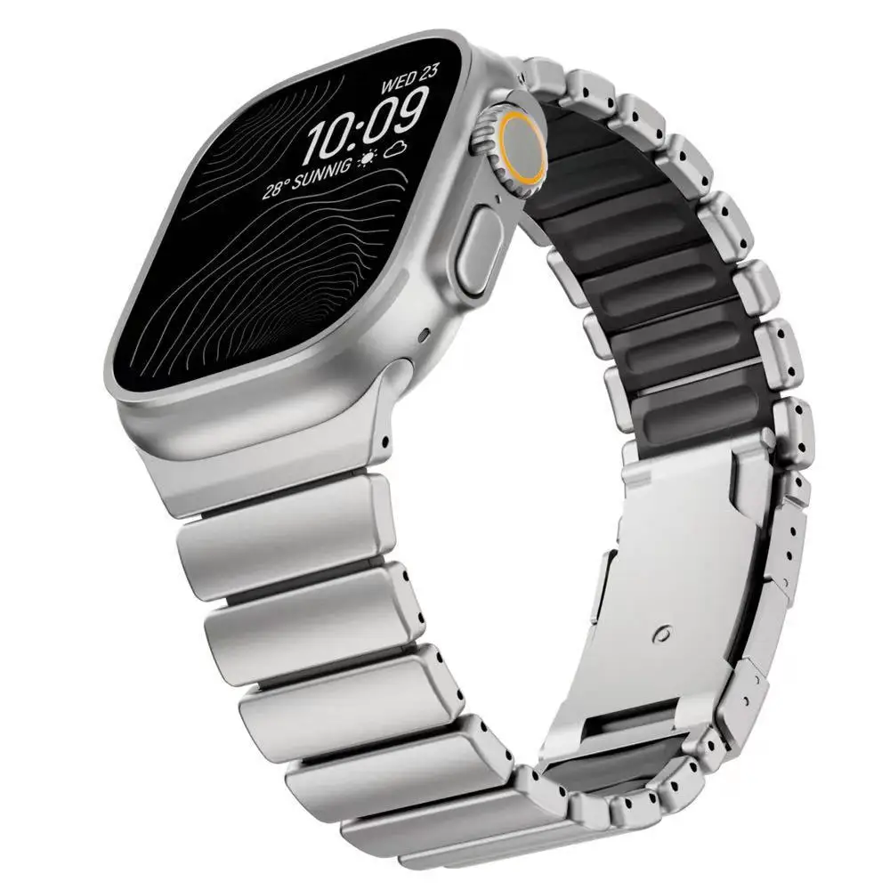 Titanium Silicone Metal Watch Band - Premium Style with Universal Fit