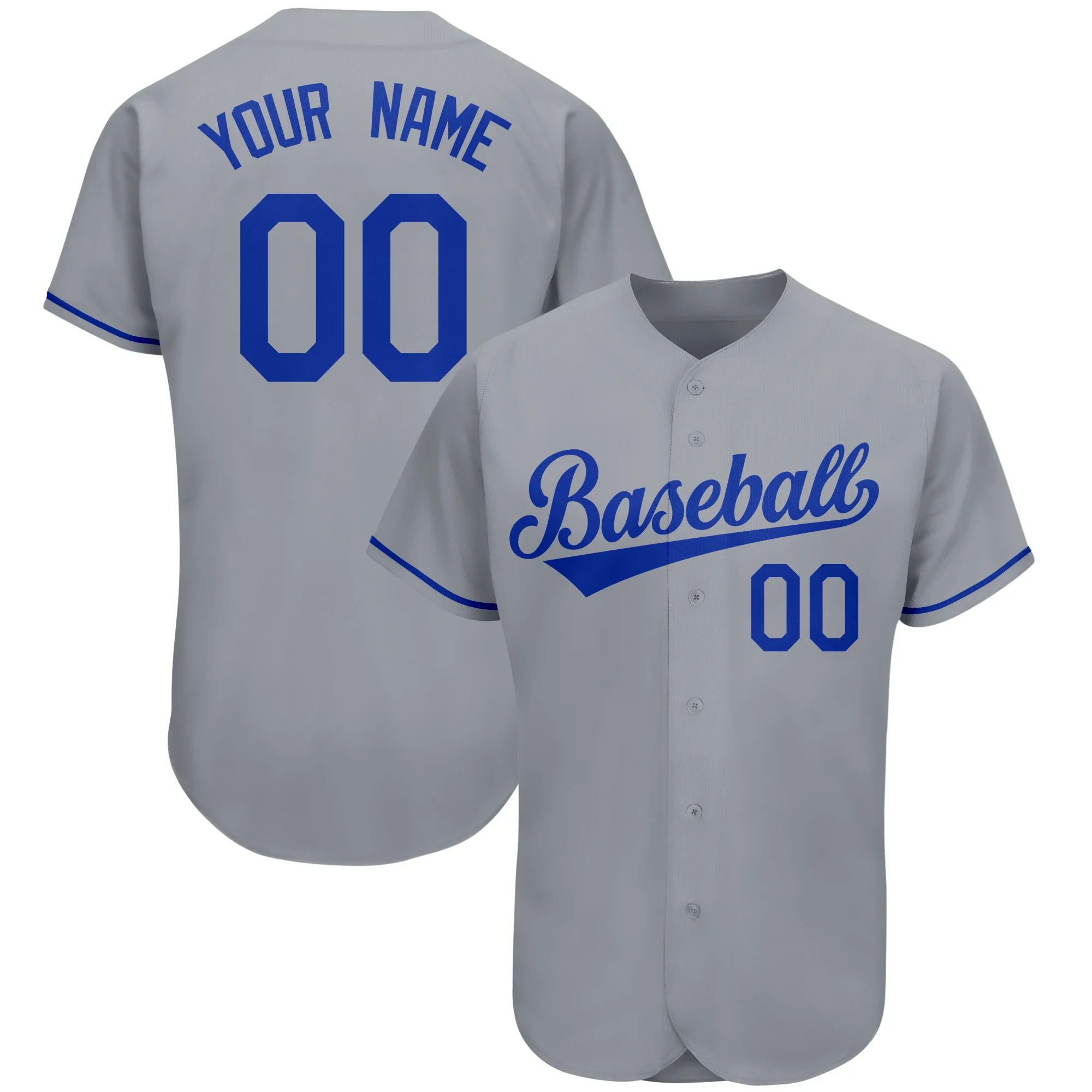 Baseball Jersey Personalized Printed Name and Numbers Design Your Own Novelty Button-down Tee Shirts for Adults/Kids