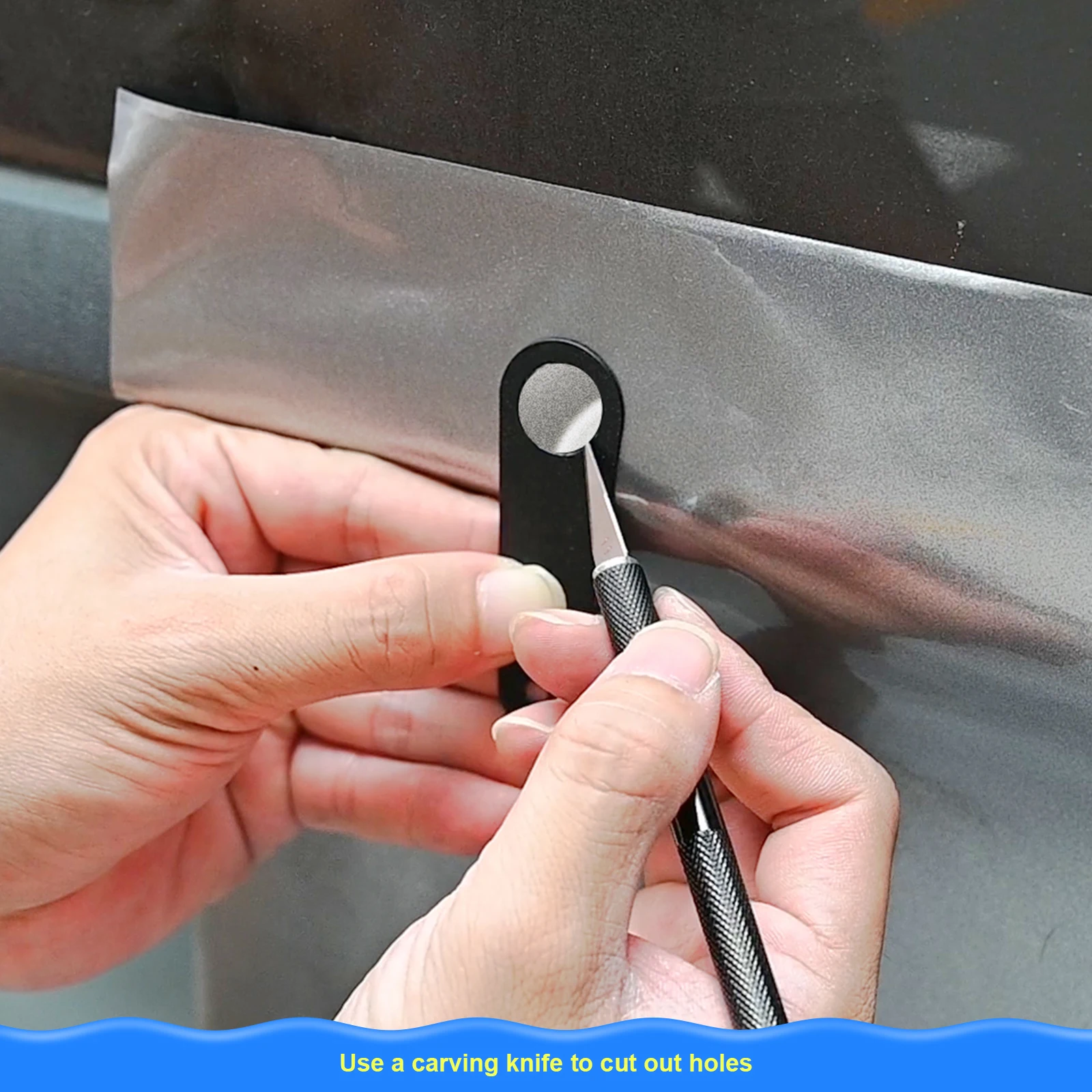 FOSHIO 13-25mm Car Parking Sensor Film Cutting Dies Vehicle Protection Tint Decals Circle Slitting Mold Styling Craft Aid Tool