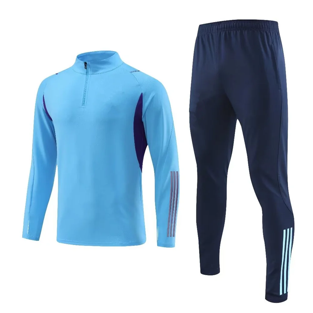 Men's Sports Set Argentino Fans Half Zipper Jacket Training wear games Jerseys Soccer Kit aldult Tops and trousers Casual We volleyball jerseys