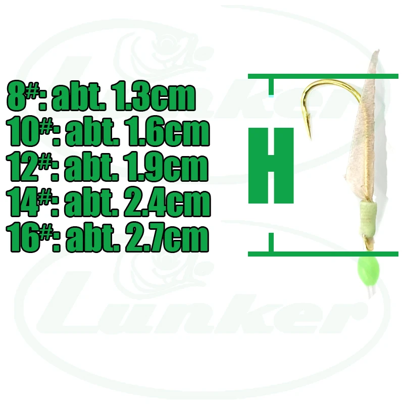 5 Impianti/Ganci Con Piume Fladen Sabiki Green - Taglia 4 - Per Pesca