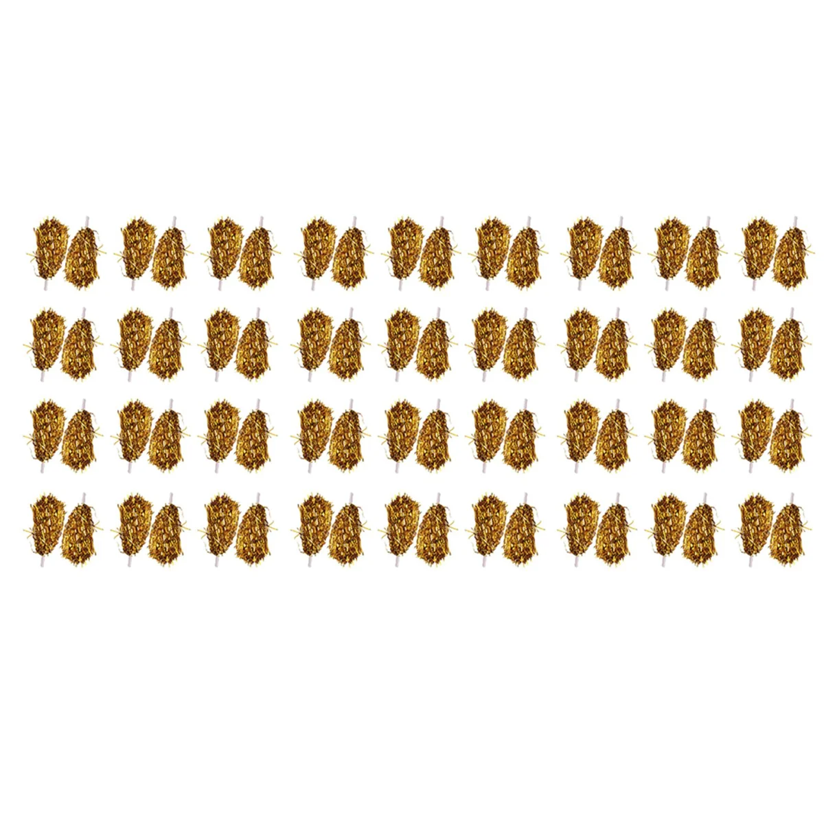 

72Pcs Cheerleading Poms Metallic Foil Cheer Poms with Plastic Handle for Adults Kids Cheerleaders Party Yellow