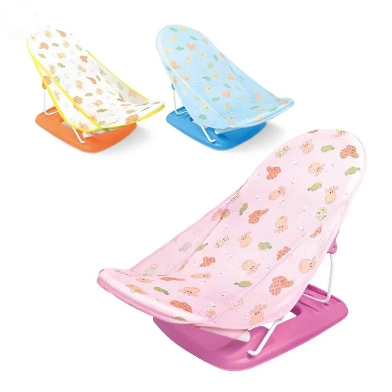 Folding Washable Deluxe Baby Bather Seat Shower Newborn Baby Bath Chair Toys For Girl Boy Toy Cartoon Children Toys