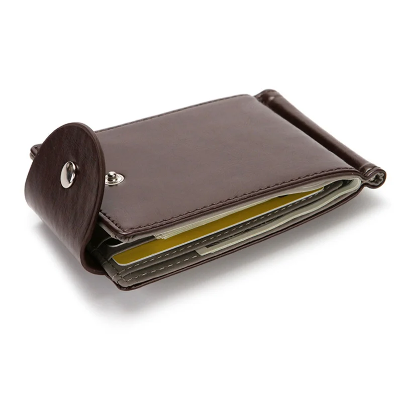 Men Dollar Clip Wallet Credit Card Holder PU Leather Small Zipper Coin Purse Money Clip credit card holder,metal money clip,leather coin purse