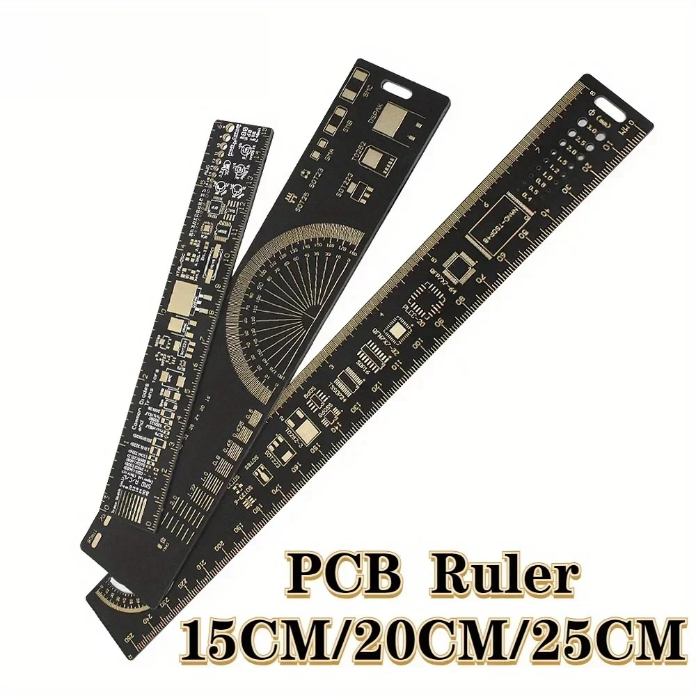 15CM/20CM/25CM PCB 눈금자 저항기, 커패시터, IC, SMD, 다이오드 및 트랜지스터 패키지, 아두이노 DIY용 다기능 측정 스케일