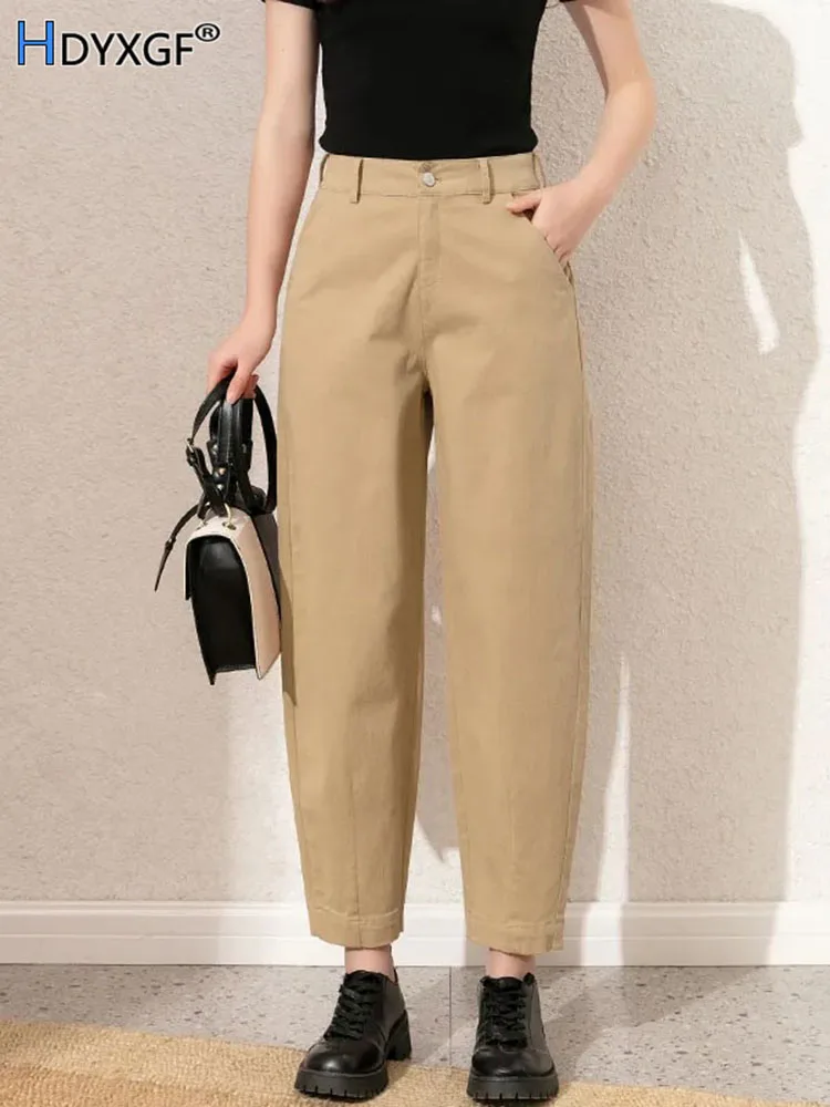 

Casual Oversized 3xl Harem Ankle-length Pants High Waist Cotton Slim Fit Radish Pant Women Korean Fashion Streetwear Trouser New