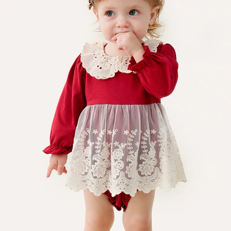 chinese dress ladies Red Lace Maxi Romper | Lace Romper