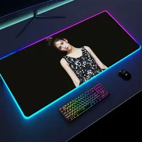 1pc Kpop Beautiful Girl Somi XXL RGB Gaming Mouse Pads HD Black Gamer Accessories Large LED 2