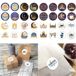 90Pcs Ramadan EID Mubarak Decorations Paper Sticker 4cm Gift Lable Seal Sticker Islamic Muslim Eid al-fitr Decoration Supplies