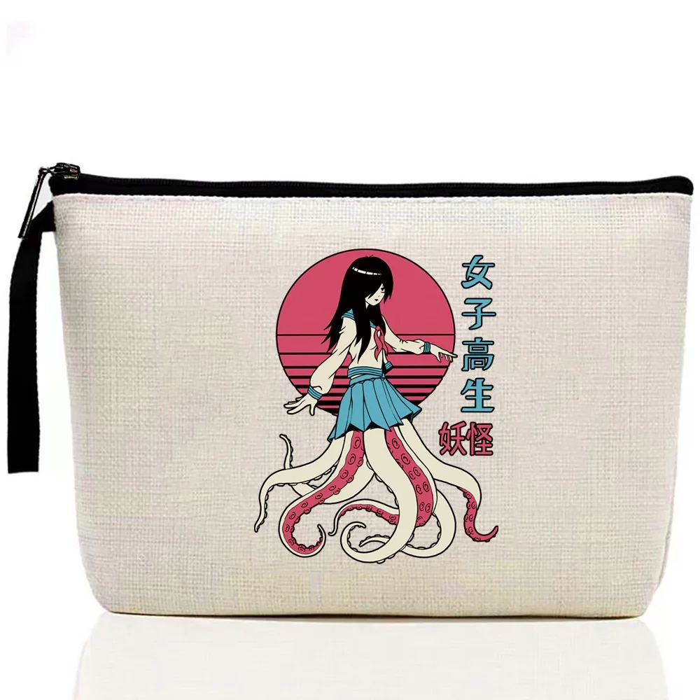 

Clutch Bag Bachelorette Clutch Beach Holiday Cute Monster Print Travel Organizer Case Bachelorette Party Handbag Wedding Gift
