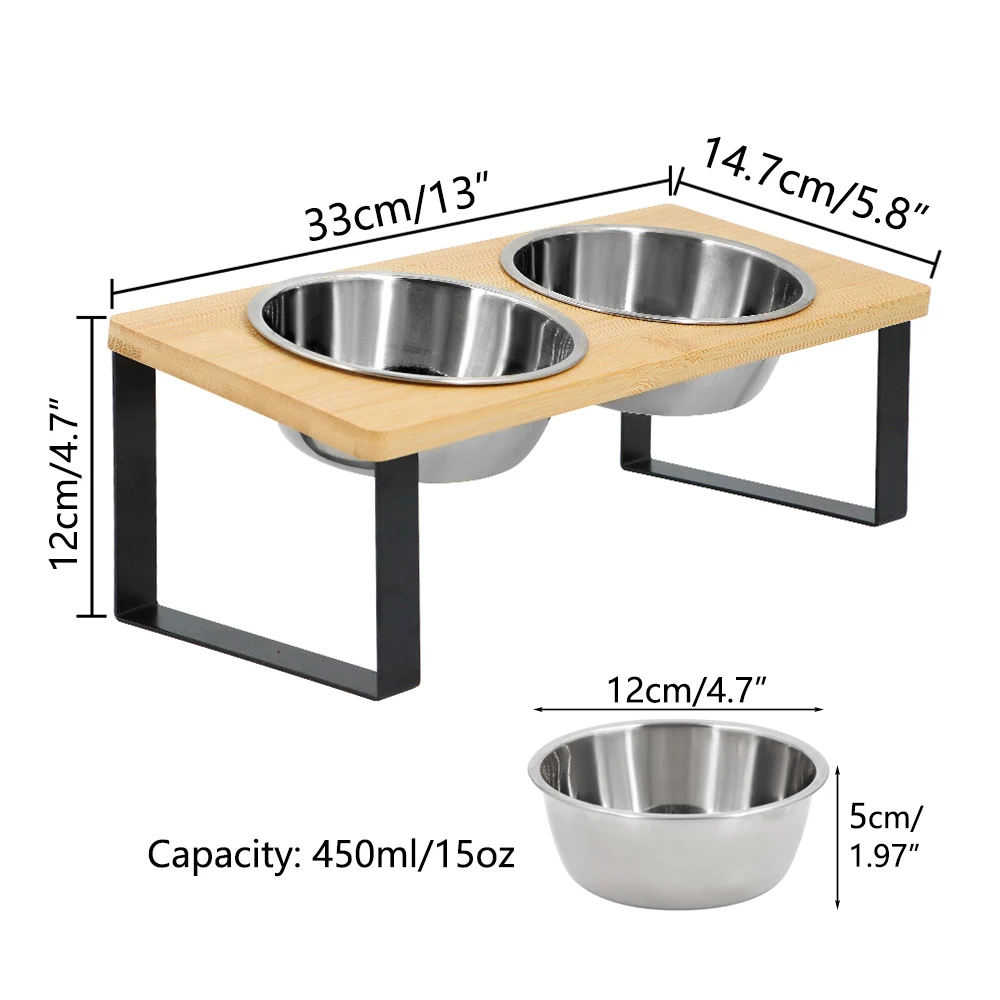 Tilted Elevated Cat Feeder Bowls 6
