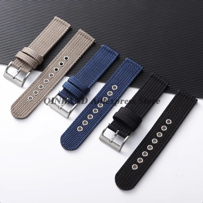 Quick Release Woven Canvas Watchband Strap - Versatile Nylon Fabric Sport Bracelet