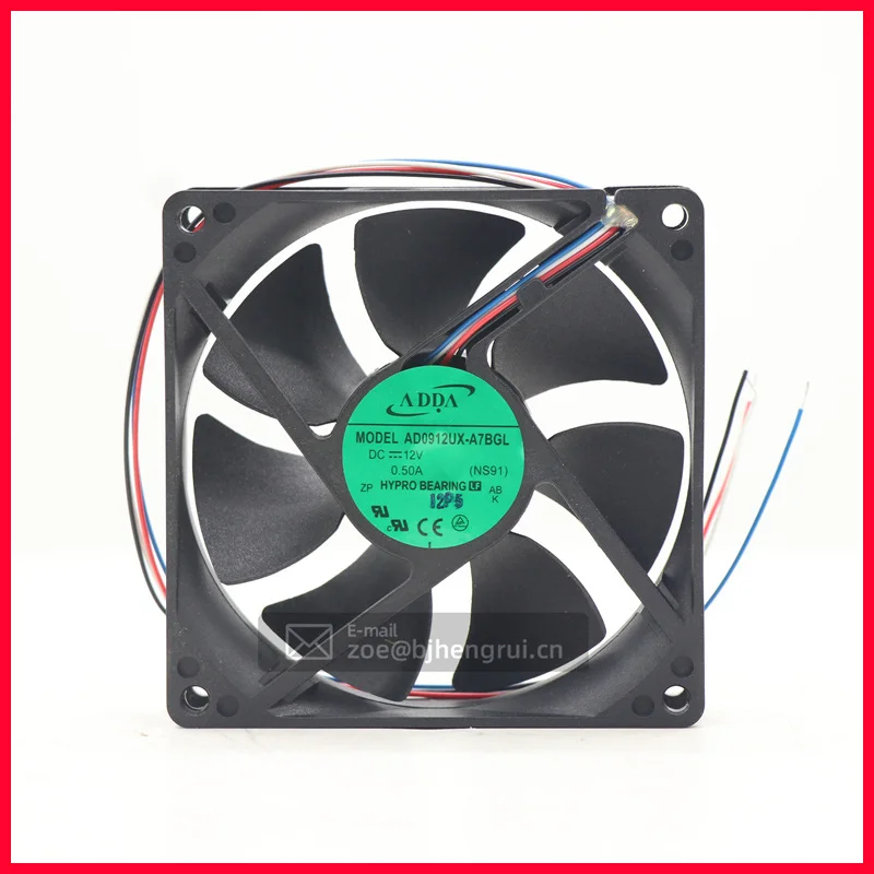 

AD0912UX-A7BGL 9025 9cm 92x92x25mm 4pin 12V DC 0.50A 3800RPM 56.62CFM CPU Power Cabinet Axial Cooling Fan