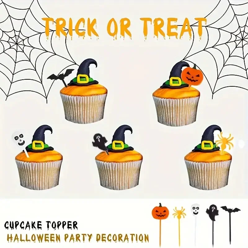 Halloween Themed Decorative Toothpick Set - Pack of Festive Designs