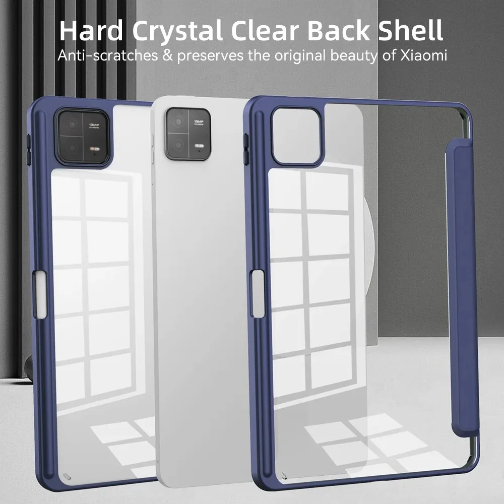 Transparent Tablet Case with Pen Holder and Auto Wake Function