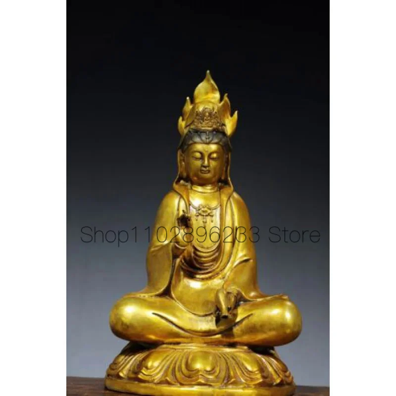 

Китайская латунная статуя Будды диаметром 33 см