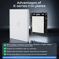BSEED WIFI Touch Switch  1/2/3/4Gang Glass Smart Wall Light Switch Touch Screen Backlight Control Aleax Smart Life App E Series - Image 2