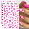 3D Sexy Lips Nail Stickers Leopard Print Love Heart Letter Pink Rose Red Lips Valentines Manicure DIY Romantic Nail Decoration 1