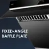 30" Range Hood Unique Side-Draft Design for Under Cabinet or Wall Mount Modern Kitchen Vent Hood Powerful Motor 5