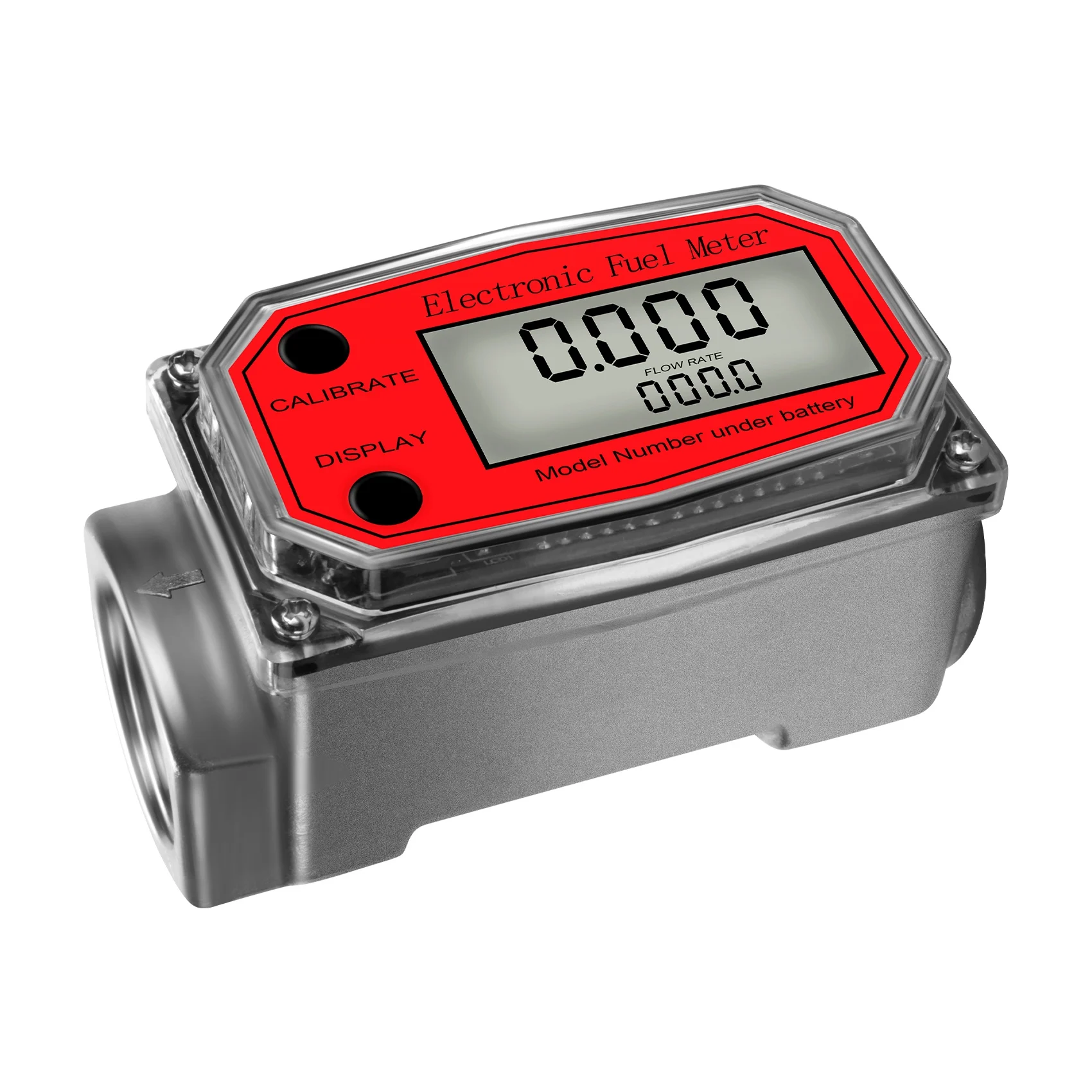 2INCH Counter Diesel Petrol Methanol Water Aluminum Alloy Durable Digital Turbine Flow Meter LCD Electronic Fuel Meter Flowmeter