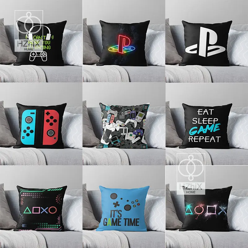 Video Game Pillowcase Home Room Decor Gamepad Cushion Cover Gamer