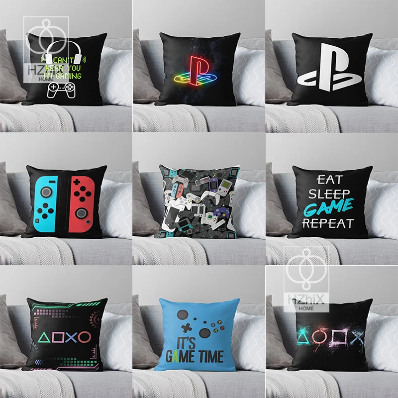 Video Game Pillowcase Home Room Decor Gamepad Cushion Cover Gamer