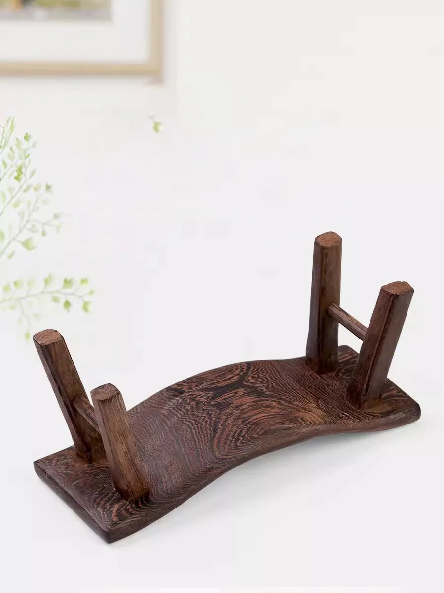 Chicken Wing Wooden Footstool, Cervical Vertebra Pillow, Solid Wood Footstool, Cool Red Rose Pear Hardwood, Multi-functional Sle