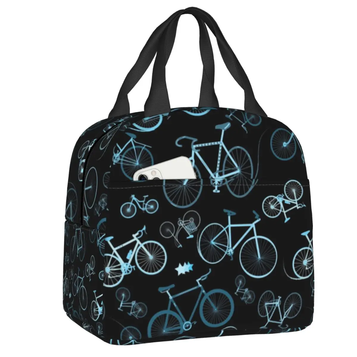 

MTB Bicycle Bike Insulated Lunch Bag for Women Waterproof Biker Cyclist Cooler Thermal Lunch Tote Office Work School