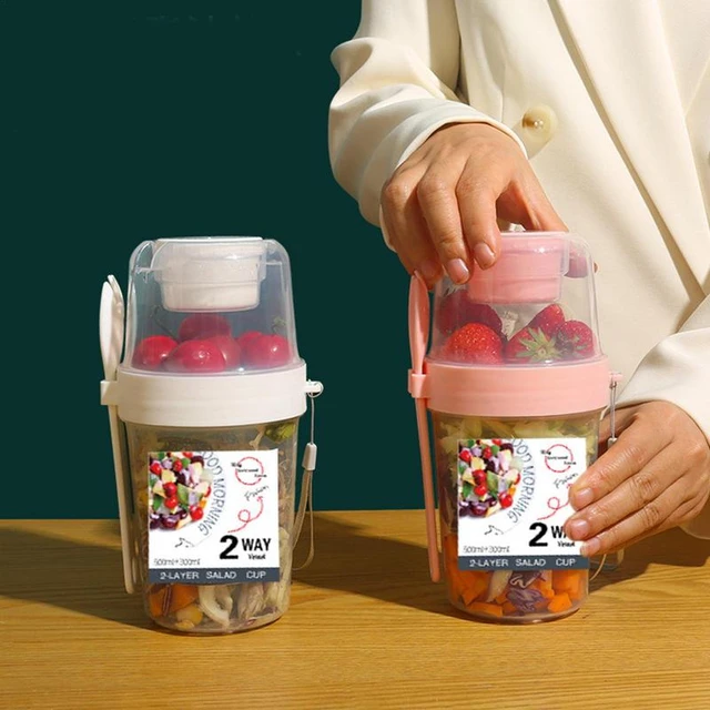  4 PCS Yogurt Parfait Cups with Lids, Reusable Yogurt