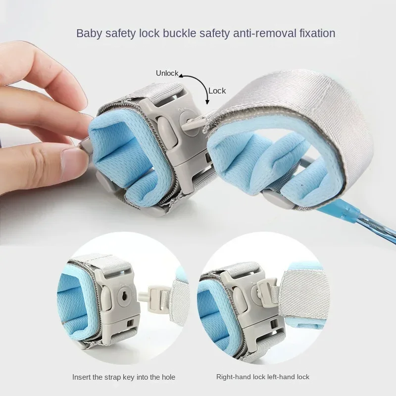 1-meter Lock Key for Infants Young Children Anti Loss Traction Rope for Anti Loss Bracelet for Children and Baby Safety Belt