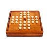 Marble Solitaire Board Game Wood Single Player Chess IQ Logic Challenges for Adults Kids Great Idea For Travel Party Family Fun 4
