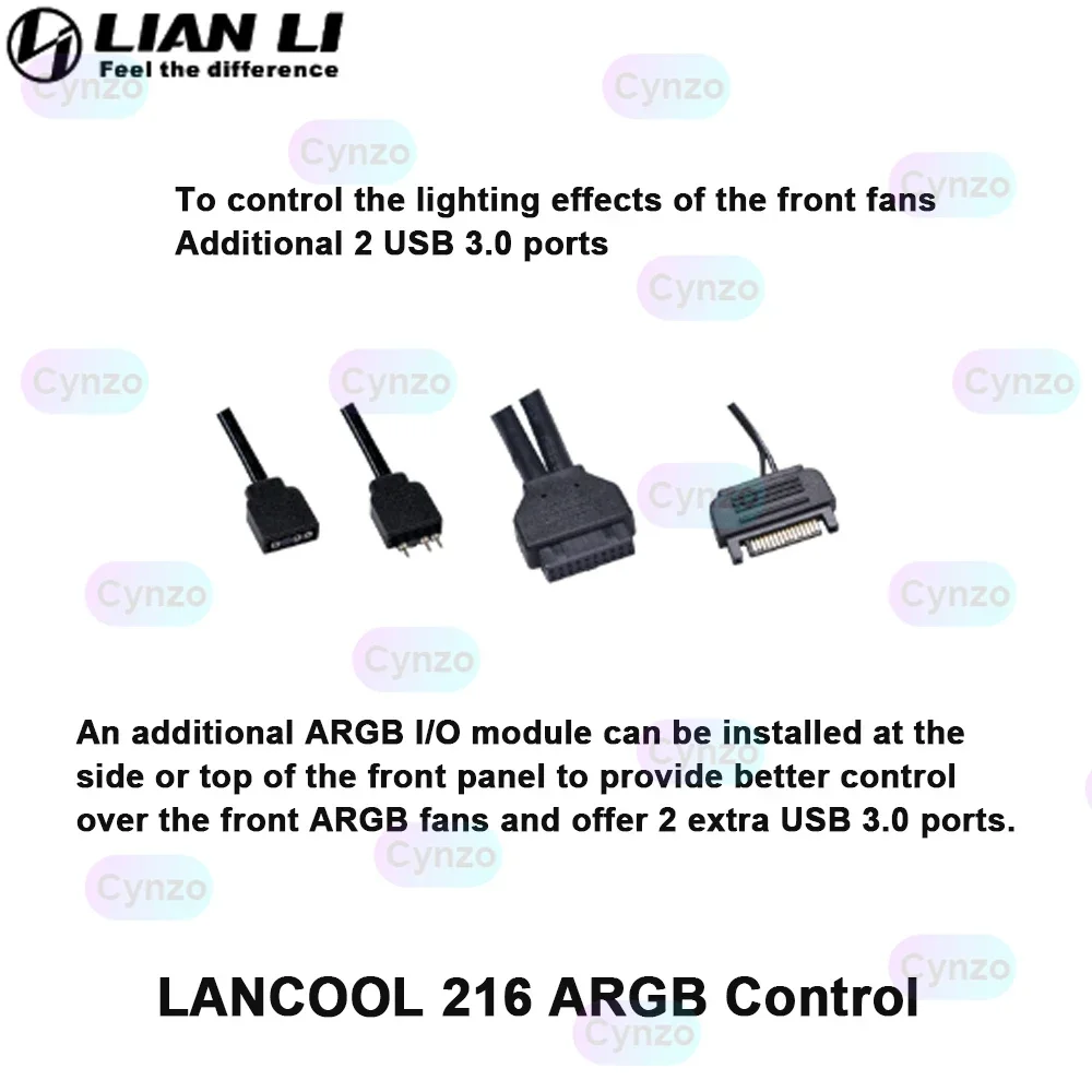LIAN LI LANCOOL 216 Fan ARGB Control&USB Module LAN216-1X/1W (Motherboard Needs 2 USB 3.0 Ports)