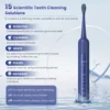 SEJOY Oral Cleaning Personal Sonic Electric Toothbrush Care Appliances lPX7 5 Modes Smart Rechargeable Automatic Toothbrush 5