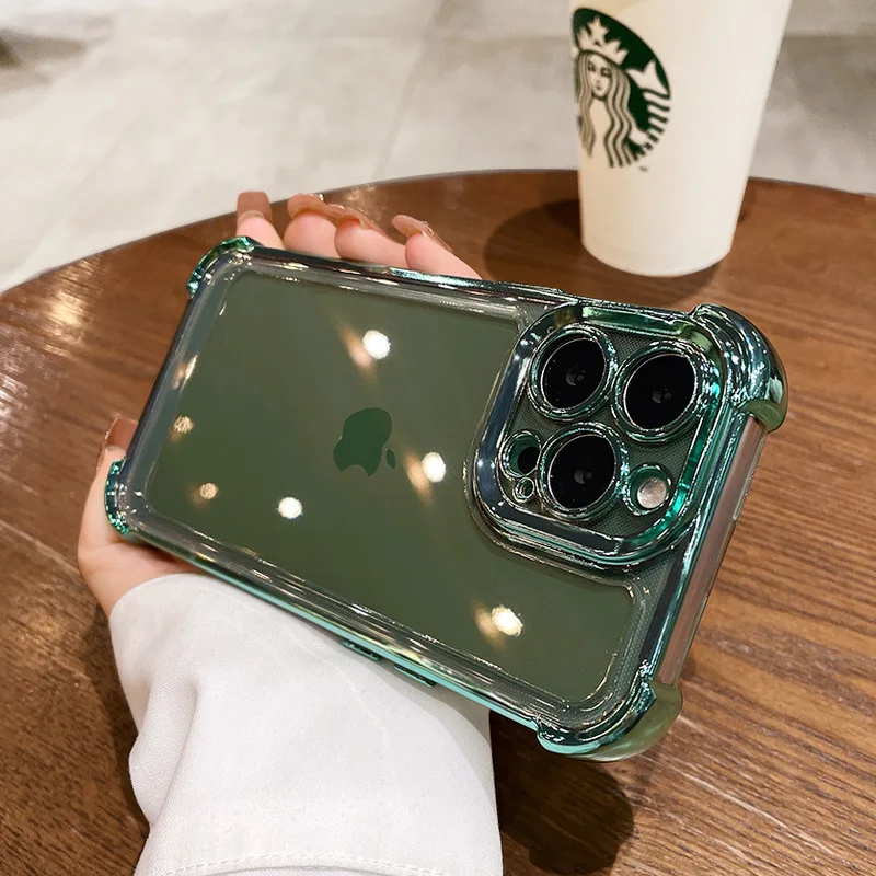 Luxuriöse, stoßfeste, klare Handyhülle für iPhone 17, 16, E, 15, 14, 13, 12, 11, Pro Max Plus, weiche Silikon-Stoßstange, transparente Abdeckung – Detail 7