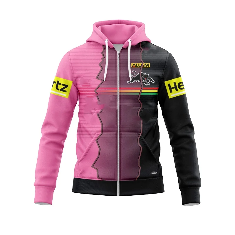 thumbnail image 1 of Sudadera con capucha y cremallera 2024 Penrith Panthers Media Jersey - Gris, 1 of 5