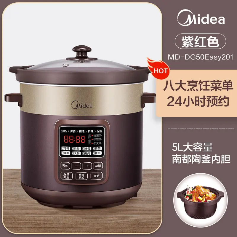 Ceramic sous vide cooker stew pot 1.8L Automatic electric slow cooker pot  Healthy crock pot cuisine intelligente home appliances - AliExpress