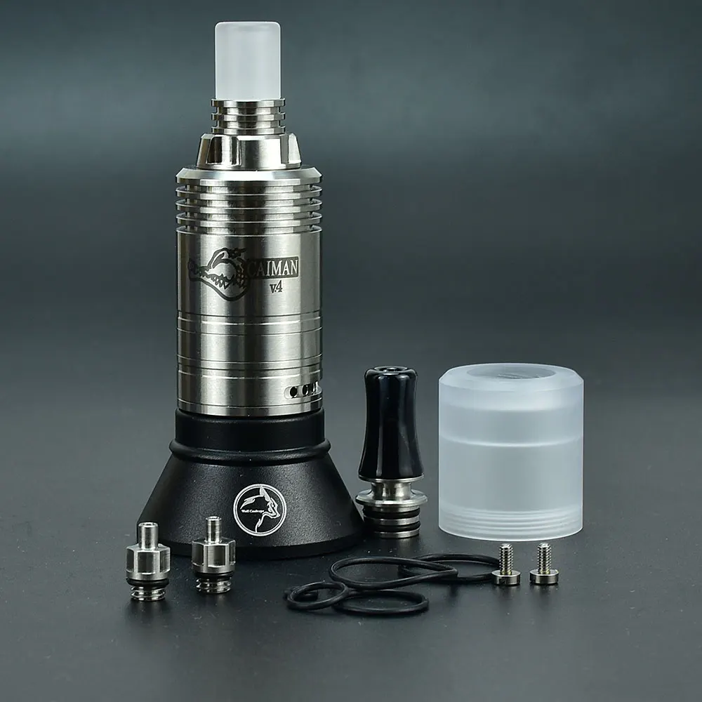 

Испаритель Caiman V.4 MTL RDA с одной катушкой, обслуживаемый капающий атомайзер 316 из нержавеющей стали 22 мм 1,2 мм 1,7 мм 2,3 мм rta