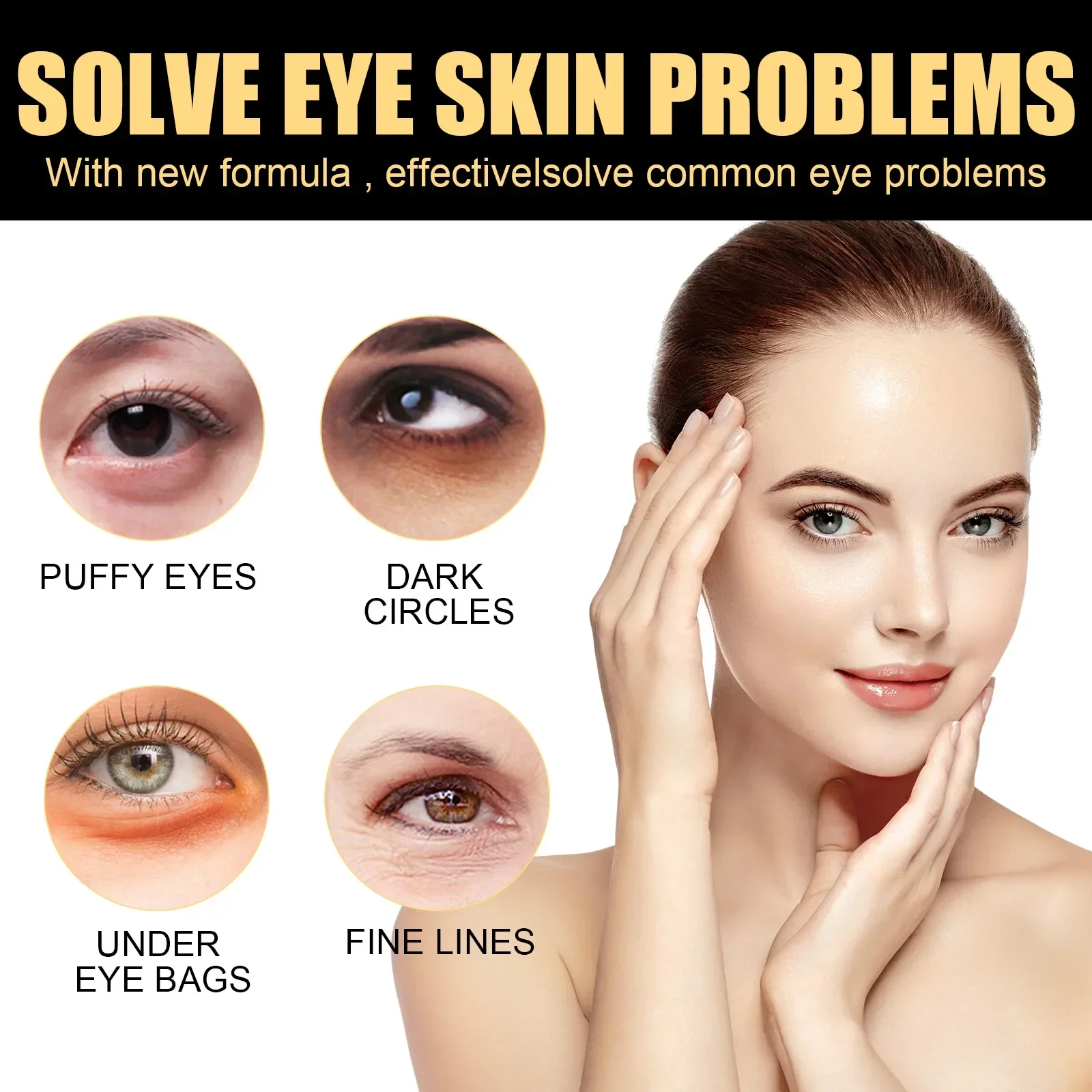 Eelhoe Instant Firming Eye Cream Moisture Replenishment Fade Wrinkles Eye Bags and Dark Circle Tighten Skin Around Eyes 5