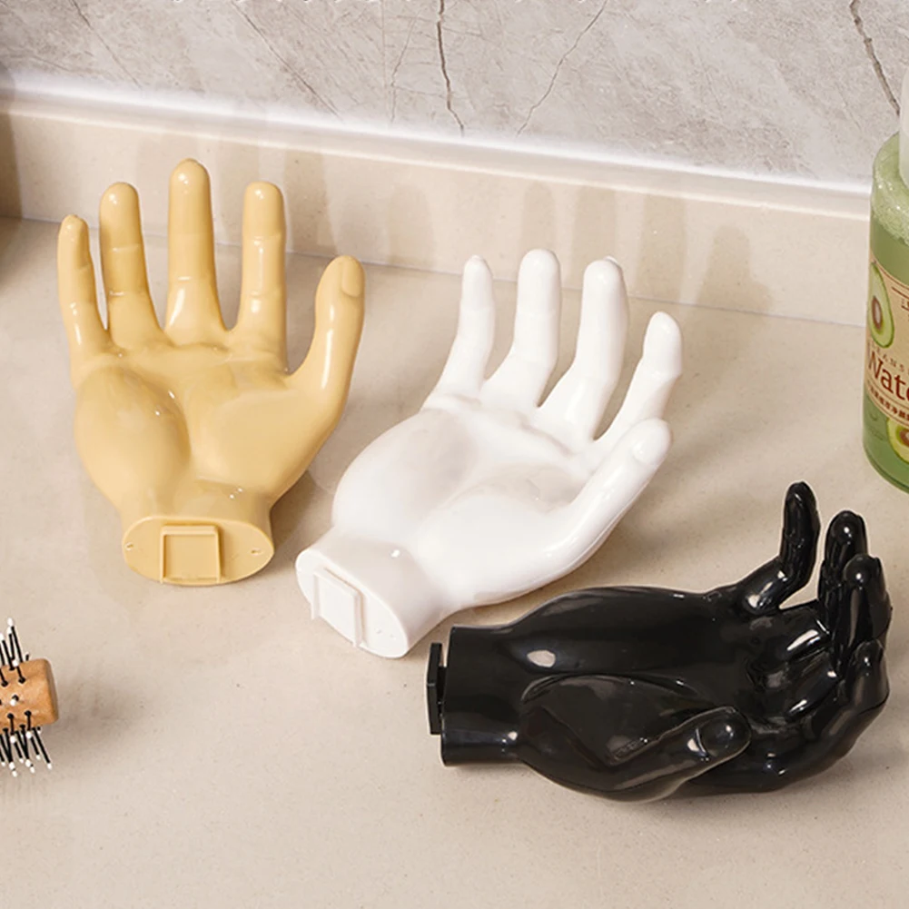 Resin Wall Hanger No Drilling Hand Shape Palm Shaped Hook Multifunctional Key Headphone Storage Rack for Home Bathroom Kitchen