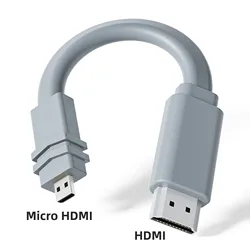 Ultra - HD Micro HDMI to HDMI Video Converter Cable - 4K 60Hz HDR with CEC Support, 15CM (15CM)