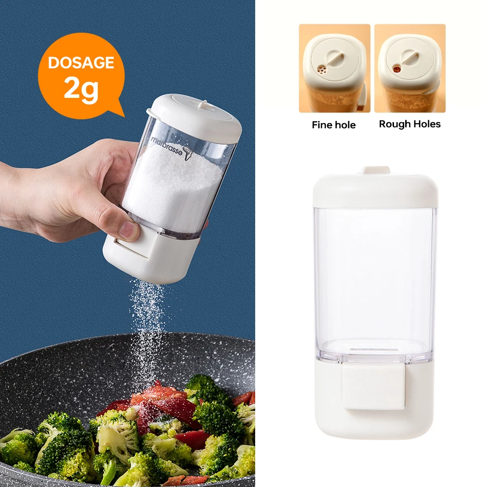 Kitchen Salt Control Bottle Press Type Quantitative Salt Shaker 13 Kitchen Salt Control Bottle Press Type Quantitative Salt Shaker