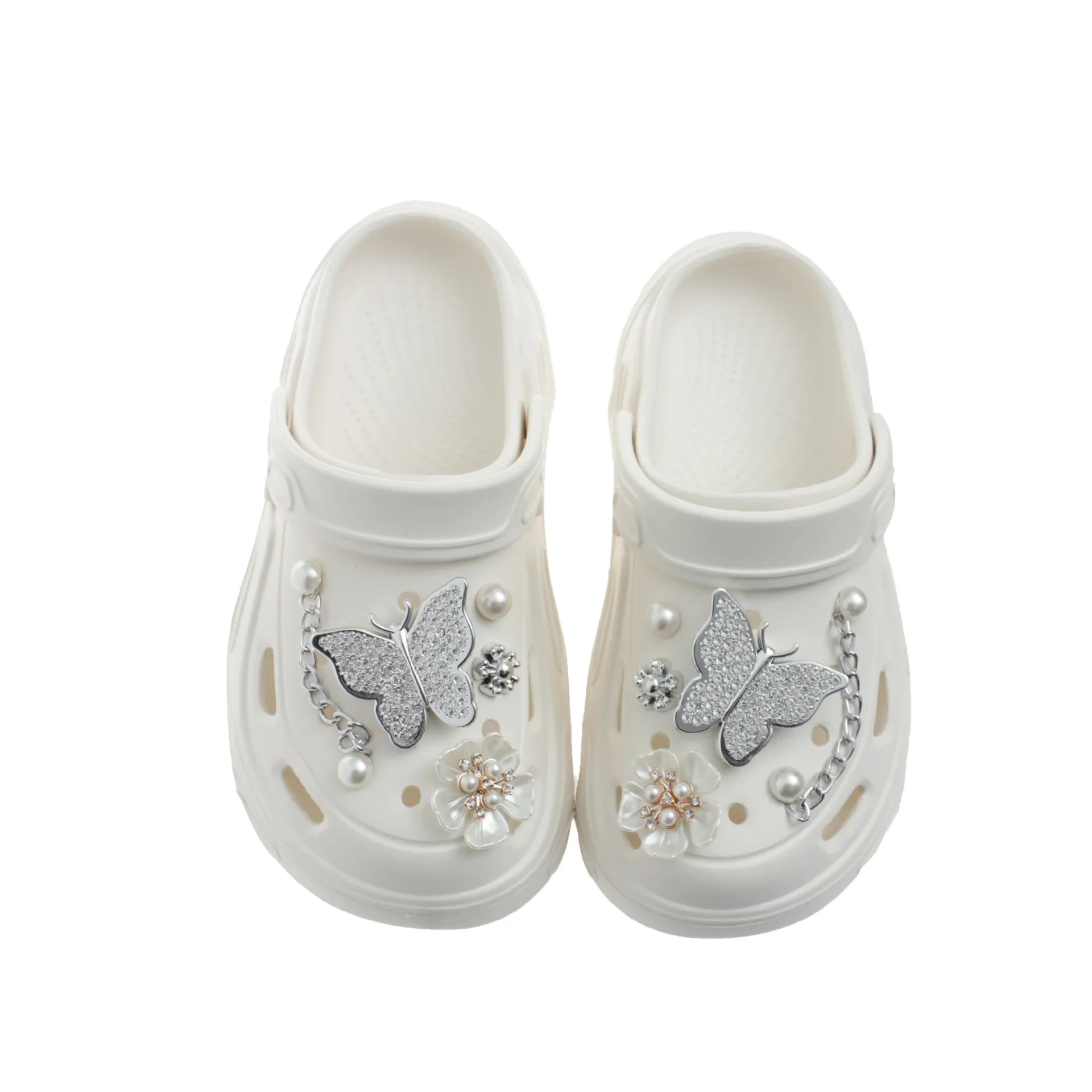 Fashion Charms Sandals 2025 New Clog Shoes Outdoor Women Slippers Thick Sole High Quality Summer Sandals For Girls 6