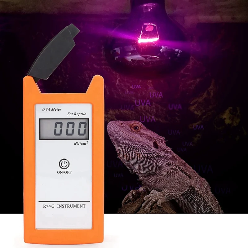 Promotion! Portable UVA Meter, Silica Gel Material 0‑1999 Μw/Cm² 3.5-Bit LCD UVA Solar Lamp Tester For Reptile