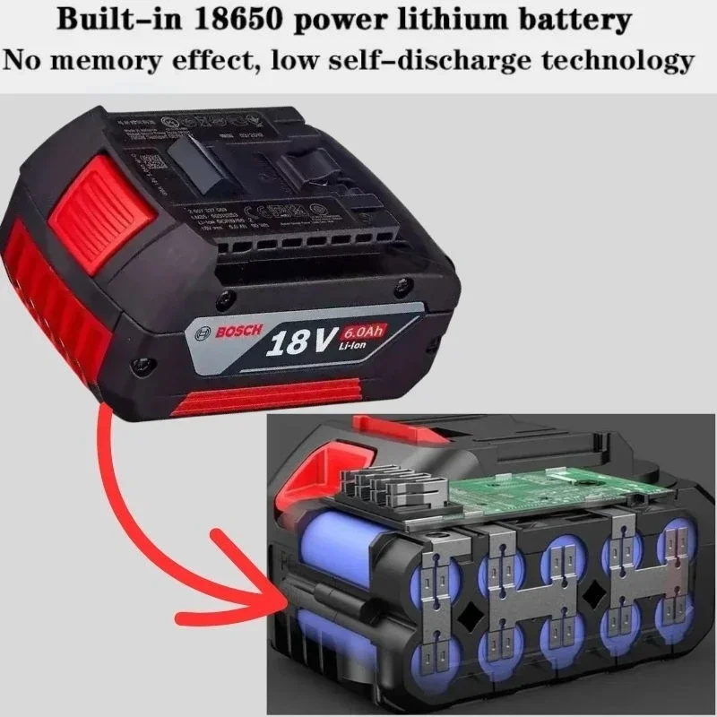 BOSCH 18V Original Lithium Battery BOSCH Battery Pack 6.0AH Original Tool Rechargeable Battery 4.0AH 5.0AH 6.0AH 5