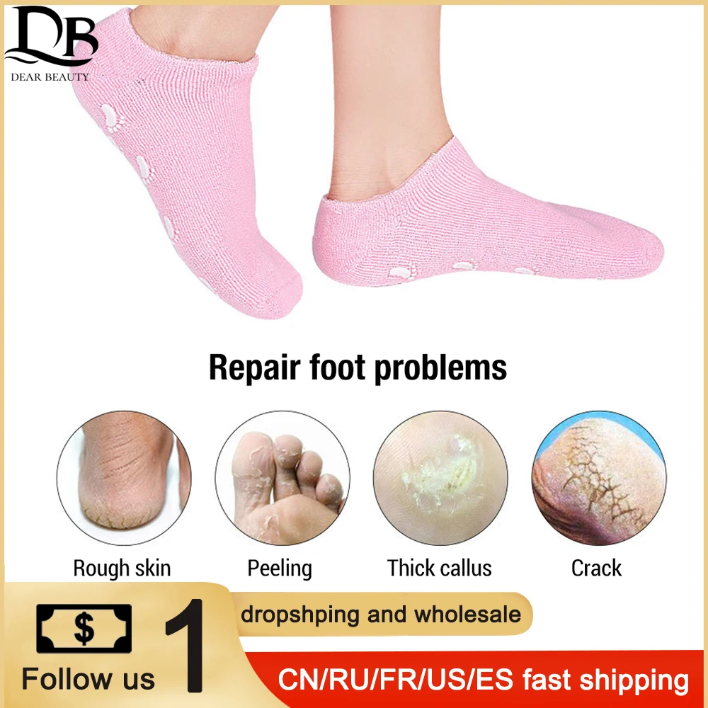 Moisturizing and Rejuvenating Foot Socks Foot Skin Care Socks Gel Mask Improve Dry and Cracked Feet Remove Dead Skin