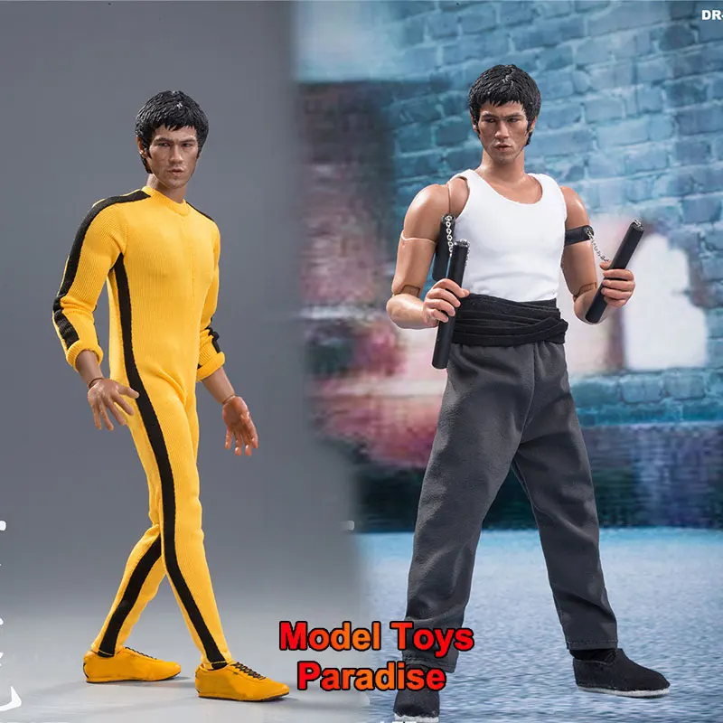 

DREAMER TOYS DR-009 1/9 Men Soldier Kung Fu Superstar Bruce Lee Nunchaku Full Set 20cm Action Figure Collectible Toys Gifts