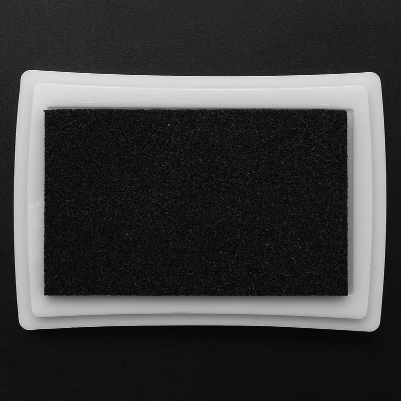 5X Black Ink Pad Inkpad Rubber Stamp Finger Print Craft Non-Toxic Baby Safe