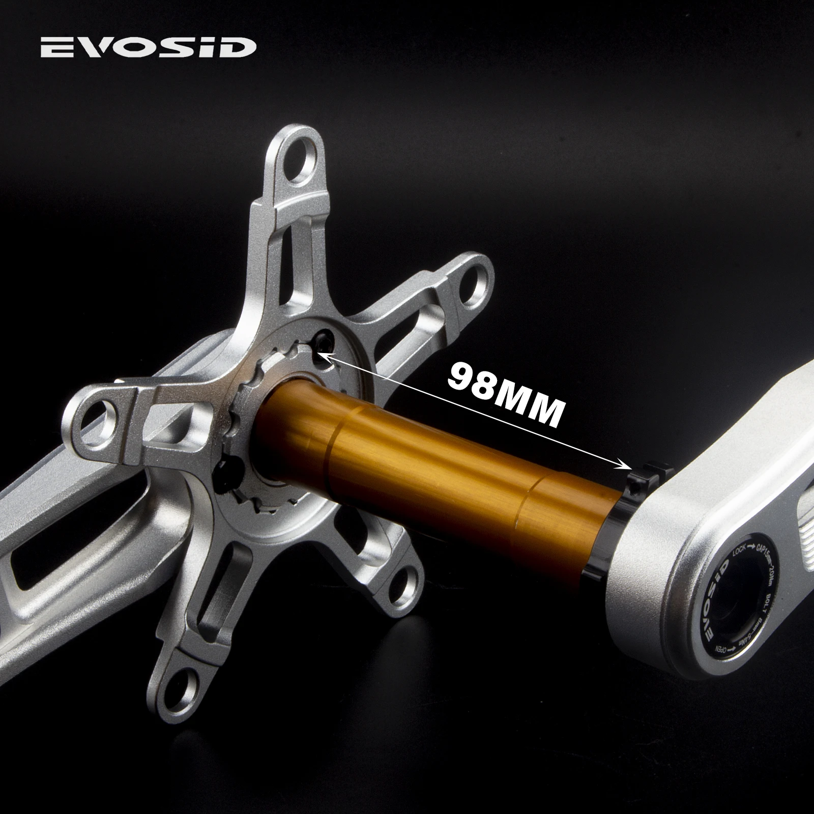 BCD110/130 Road Folding Bike Crankset 165/170/175mm Crank Arm 5