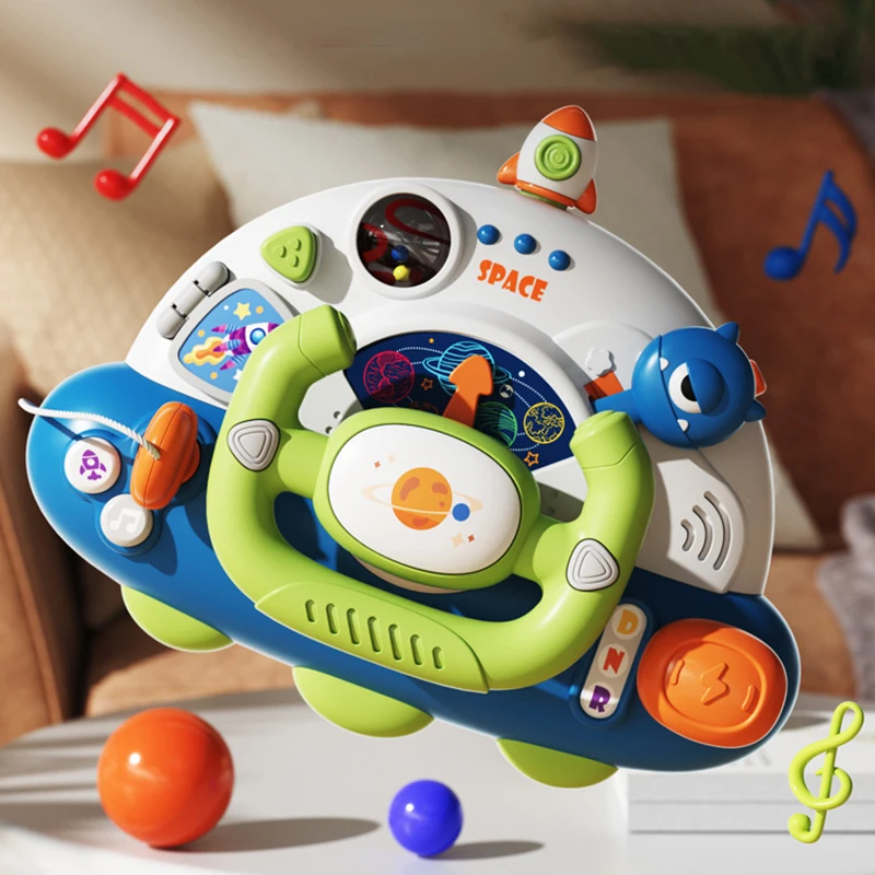 Plastic Steering Wheel Baby Toy with Music and Lights