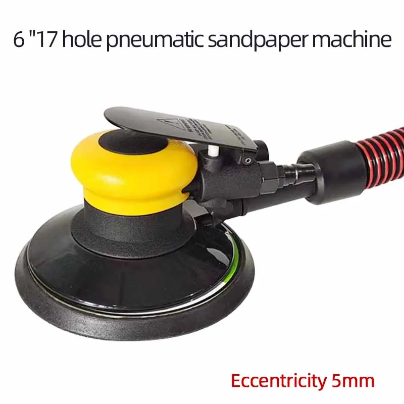 6-inch 17-hole Pneumatic Sander 150MM Air Grinder Lndustrial-grade Automotive Pneumatic Sandpaper Grinder Head Dry